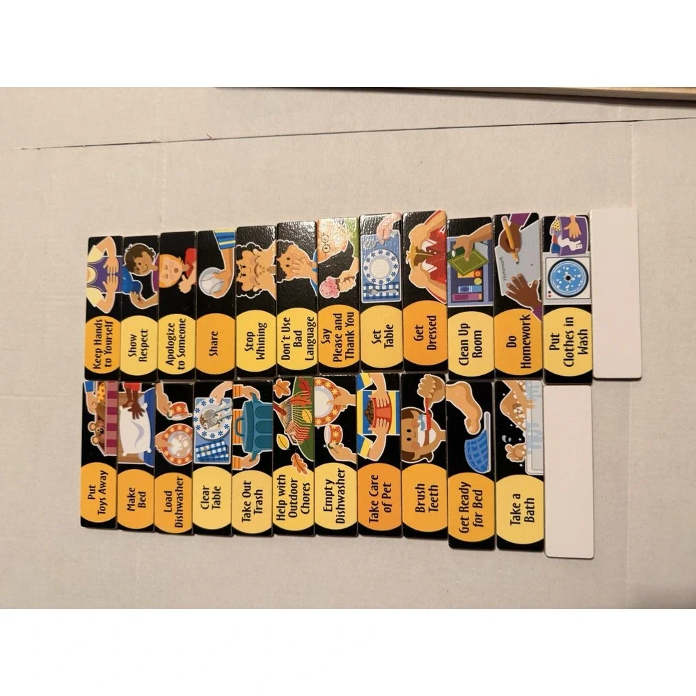 Melissa & Doug Magnetic Responsibility Chore Chart/White Board w/Magnets Age 3+
